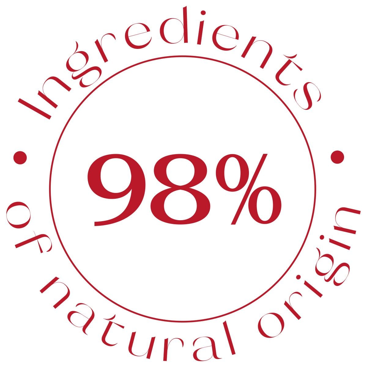 98% ingrediënten van natuurlijke oorsprong