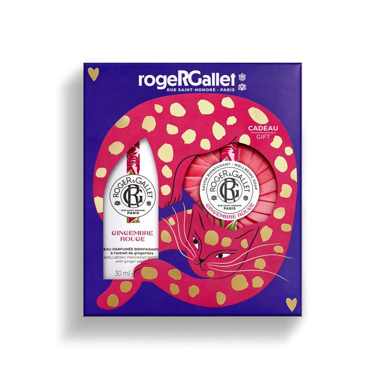 Gingembre Rouge Cadeaubox Kerst weldadig geparfumeerd water + weldadige zeep