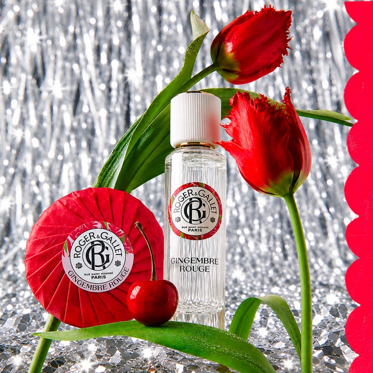 Gingembre Rouge Cadeaubox Kerst weldadig geparfumeerd water + weldadige zeep