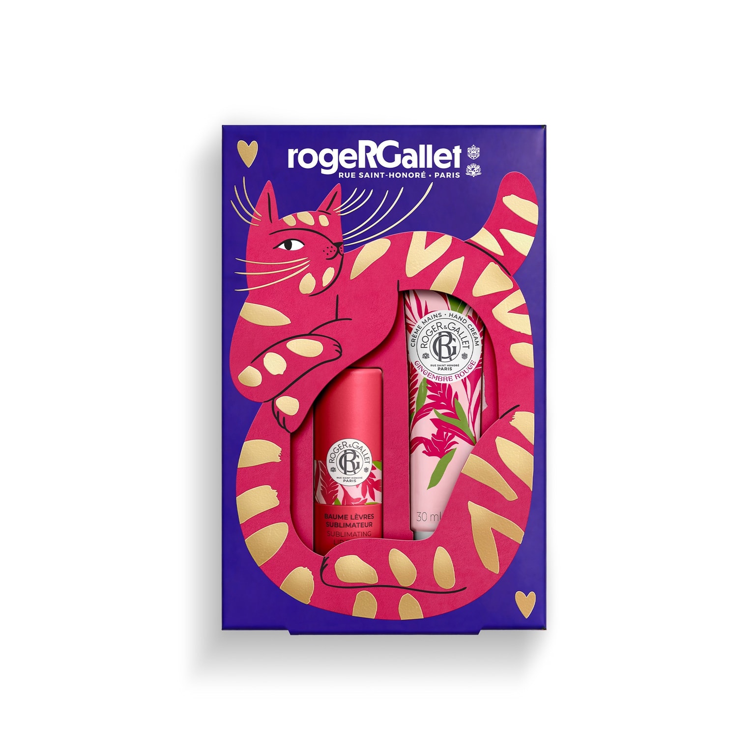 Gingembre Rouge Cadeaubox Kerst sublimerende lippenbalsem + weldadige handcrème
